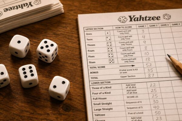 Yahtzee regels in 7 stappen: van eerste worp tot eindscore