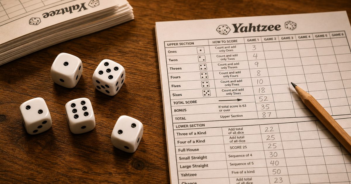 Yahtzee regels in 7 stappen: van eerste worp tot eindscore